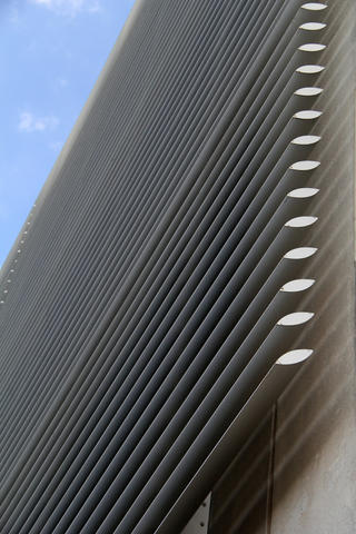 McGill sunshades.  U of S parkade. Saskatoon, SK